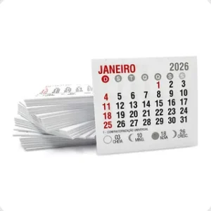Mini calendário de geladeira